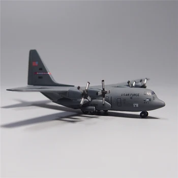 Mini 4CM Fundido Escala 1/400 Clássico USAF C-130H Aeronave C130 Modelos de Avião Brinquedos Presentes Exibir Coleções da Lembrança 1