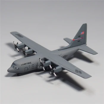 Mini 4CM Fundido Escala 1/400 Clássico USAF C-130H Aeronave C130 Modelos de Avião Brinquedos Presentes Exibir Coleções da Lembrança 2