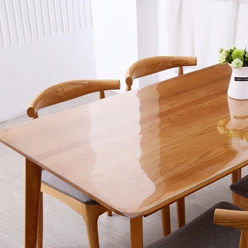 Mesa de jantar com Tampa de PVC Transparência Impermeável, resistente aos hidrocarbonetos Matte Mesa Toalha de mesa de Vidro Macio Toalha de mesa de Cozinha toalha de Mesa 2