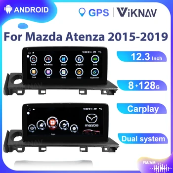 12.3 polegadas Android auto-Rádio DVD Multimídia Player de Vídeo Para Mazda Atenza 2015-2019 de Navegação GPS auto streo 2din 1