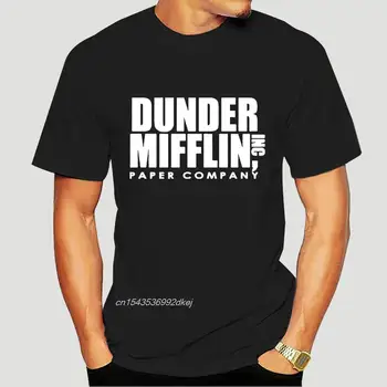 Homens T-Shirt Do Office de TV Dunder Mifflin Paper Azul Royal Funny t-shirt Novidade Tshirt Mulheres 4425A 1