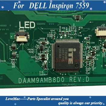 Alta qulaity CN-0MPYPP Para DELL Inspiron 7559 Laptop placa-Mãe DAAM9AMB8D0 MPYPP SR2FQ I7-6700HQ DDR3L 100% Testado 2