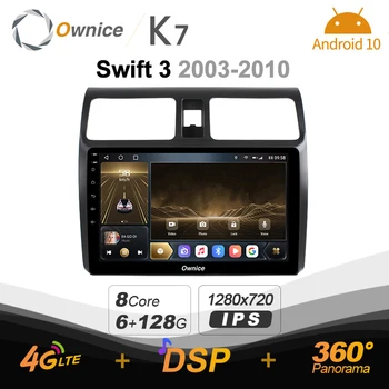 K7 Ownice 6G+128G Android 10.0 Rádio do Carro Para Suzuki Swift 3 2003 - 2010 DVD Multimídia de Áudio 4G LTE GPS Navi 360 BT 5.0 Carplay 1