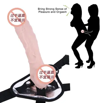 Lésbicas Wearable Dildo Grande Artificial do Pênis Inserir 18cm Super Grosso E Duro Realistas Fêmeas Masturbação ventosa 2