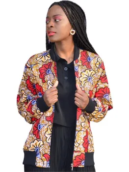 Dashiki Africana Casacos Mulheres Zíper De Manga Comprida Outwear África Roupas De Outono De Impressão Nova Bazin Riche Africana Jaqueta De Casacos De 2022 1