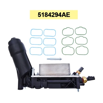 5184294AE radiador de Óleo do Motor Filtro de Habitação Adaptador de Juntas do Kit de Sensor De 11-13 Chrysler Dodge Journey Ram Jeep 3.6 L