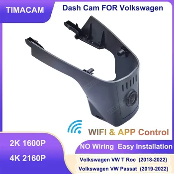 TIMACAM 4K Traço Cam Câmera Para Volkswagen Passat cc Passat T Roc 2K Carro Gravador de Vídeo Dvr Para VW Passat cc Passat T Roc 2018-2022