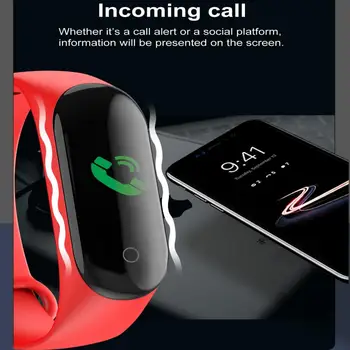 Para A Apple, Huawei Xiaomi M4 Impermeável Inteligente Pulseira Esporte Smart Watch Eletrônica Inteligente Pedômetro Tracker Monitor De Pressão Arterial 2