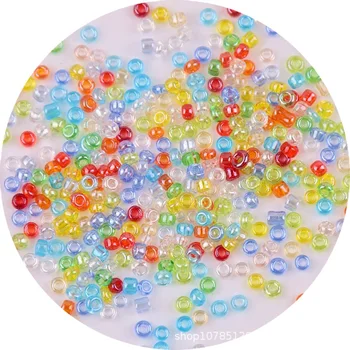 Novo 2mm 12 / 0 transparente de vidro polido arroz esferas de DIY costurado a mão beading saco de material de jóias brincos com esferas soltas 2