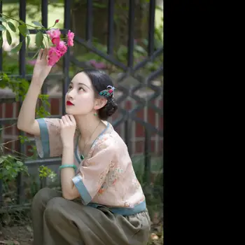 2023 chinês retro república amplo estilo manga qipao mulher top vintage floral impressão cheongsam superior melhorado qipao blusa pd 2
