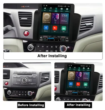 2 Din Tesla Android 4G Carplay Para Honda Civic 9 FB FK FD 2011-2015 auto-Rádio de Navegação GPS Multimídia Player Estéreo 2