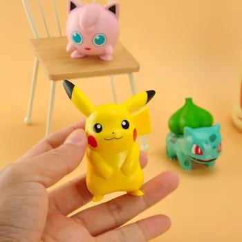 12 Estilos De Pokemon Pikachu, Charmander Psyduck Squirtle Jigglypuff Bulbasaur Bulbasaur Figuras De Anime Brinquedos Modelo Kawaii Presentes Crianças 2