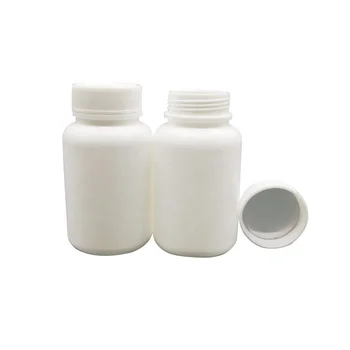 50pcs 100ml 100cc Vazio Sólido Branco Cápsulas Recipiente de Pó Comprimido Frasco com tampa de rosca para comprimido da embalagem 1