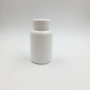 50pcs 100ml 100cc Vazio Sólido Branco Cápsulas Recipiente de Pó Comprimido Frasco com tampa de rosca para comprimido da embalagem 2