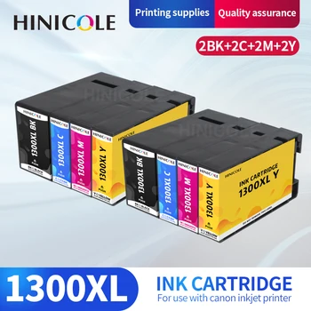 HINICOLE Cartucho de Tinta Recarregável IGP-1300 PGI1300 Comaptible para Canon MAXIFY MB2030 MB2330 MB2130 MB2730 Impressora Tinta Corante 1