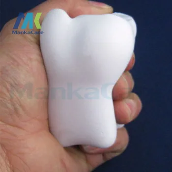 15 Pcs 8cm PU brinquedo do dente / dentes bola de stress / PU dental descompressão bola / bola de ventilação dente forma 2