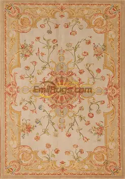 Real Francesa Tapetes Vintage, Feitos À Mão Savonnerie Padrão De Lã Do Tapete Carpete Grande Estilo Vintage Nova Listagem De Arte Popular 2