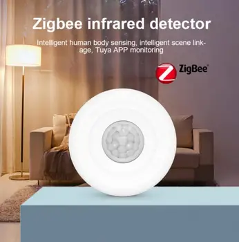 ZigBee Tuya Sensor de Movimento de PIR Humanos Detector de Movimento Infravermelho Tuya Aplicativo de Segurança sem Fio do Assaltante Alarme do Sensor de Trabalhar Com Gateway 2