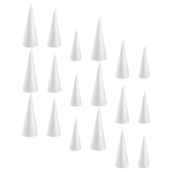 Cone De Isopor Cones De Artesanato Árvore De Natal Floral Artesanato Shapewhite Shapedflower Brinquedos Artbulktrees Poliestireno Drawingparty Decoração 2