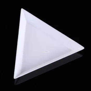 10pcs Plástico Triângulo prego bandeja de Arte do Prego de pedra de Strass de Cristal do Grânulo de Classificação de Armazenamento, placa de ferramentas de Manicure Acessório 2