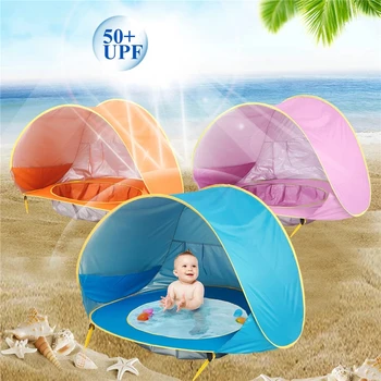Pop-Up Mini Bebê Praia, Piscina, Tenda de Proteção UV 50+UPF Portátil Removível Sombra, Piscina, Sol Abrigo para Criança Projeto Humanizado 1