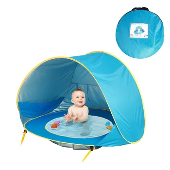 Pop-Up Mini Bebê Praia, Piscina, Tenda de Proteção UV 50+UPF Portátil Removível Sombra, Piscina, Sol Abrigo para Criança Projeto Humanizado 2