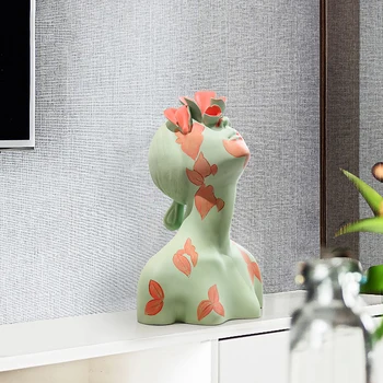 Nordic abstrato moderno arte da escultura figura garota decoração de sala de estar do hotel villa escritório de vendas varanda jóias 1