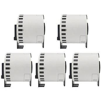 4Pack Brother DK-22205 Impressora de Etiquetas 62Mm Rolo+Spool Para o QL-560 QL-570 1