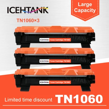 ICEHTANK 3PCS Compatível cartucho de toner TN 1060 tn1060 para Brother HL-1110 1111 1112 1210 MFC-1810 1815 1816 DCP-1510 Impressora 1