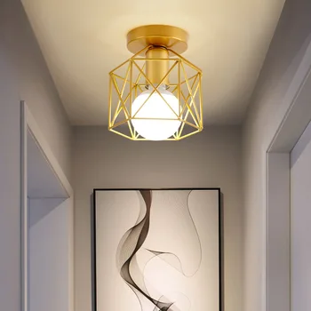 Nordic Minimalismo luzes do teto de Ouro, decoração Domésticos Metálicos Acessórios de teto lâmpada Lmap 1