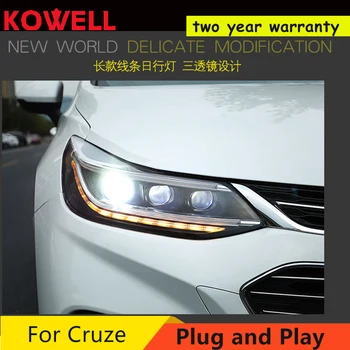 Chegada nova 2017-2019 Lâmpada de Cabeça para Chevrolet Cruze os Faróis do Novo Cruze LED Headlight 1
