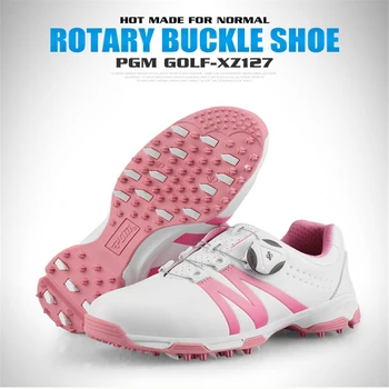 PGM Sapatos de Golfe de Mulheres antiderrapante Impermeável de Tênis Senhora Menina de Lazer Seção Fixa de Unhas Respirável Esportes XZ127 2