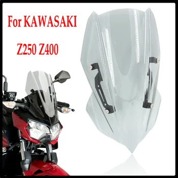 Moto de Esportes de pára-brisa, pára-Brisas Defletor de Viseira Viser Para a KAWASAKI Z250 Z400 Z-Z 250-400 2019 Z Z 250 400 Dupla Bolha 1