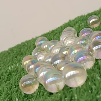 15-20mm 3pcs Galvaniza branco bola de Cristal Reiki Quartzo Cura de Pedra Mineral Decoração Home DIY Presente 1