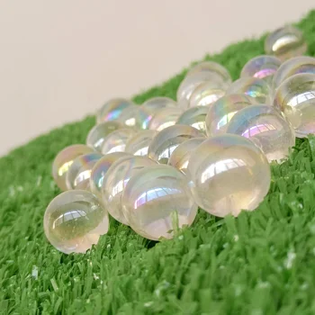 15-20mm 3pcs Galvaniza branco bola de Cristal Reiki Quartzo Cura de Pedra Mineral Decoração Home DIY Presente 2