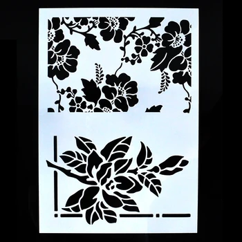 Stencils para Pintura de Parede DIY Scrapbooking álbum de Fotos de Papel de Cartão de Fazer Artesanato Decorativo em Relevo Modelo 2