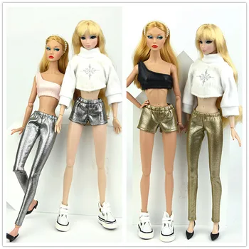 De ouro ou de Prata, Calças de Shorts / Boneca Acessórios Download Roupas de Roupa Para 1/6 Barbie XINYI FR Boneca, Bebê, Brinquedos para Meninas 1