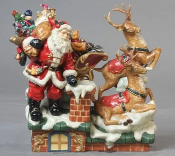 Artesanato De Cerâmica Decoração Da Casa Do Papai Noel O Envio De Presentes Estatueta De Presentes De Natal