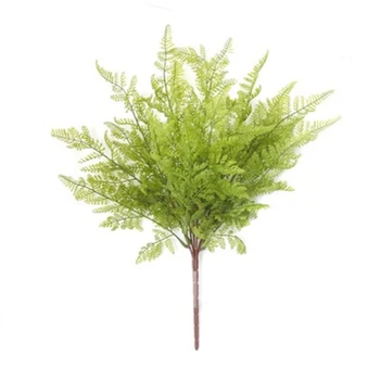 7-Garfo Persa Samambaia Plantas Artificiais Pequenas Folhas Frescas De Erva Verde Arranjo De Flor Arte Falso Decoração Simples Ornamento 1