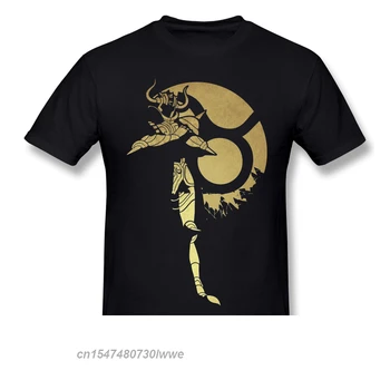 Saint Seiya Ouro De Saint Touro Preto, T-Shirt De Cavaleiros Do Zodíaco Homme T-Shirt Tees Puro