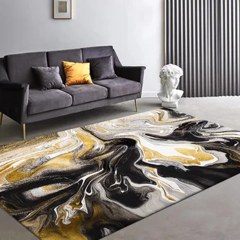 Nordic abstrato moderno marrom escuro em mármore, sala cozinha quarto de cabeceira tapete tapete