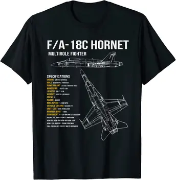 F/A-18 Hornet Americano Naval Homens T-Shirt de Manga Curta de Algodão Casual O Pescoço de Verão Camiseta Tamanho S-3XL